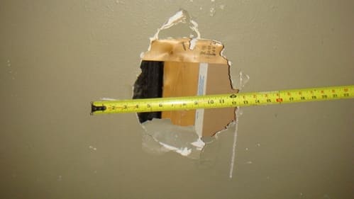 Repair drywall large hole